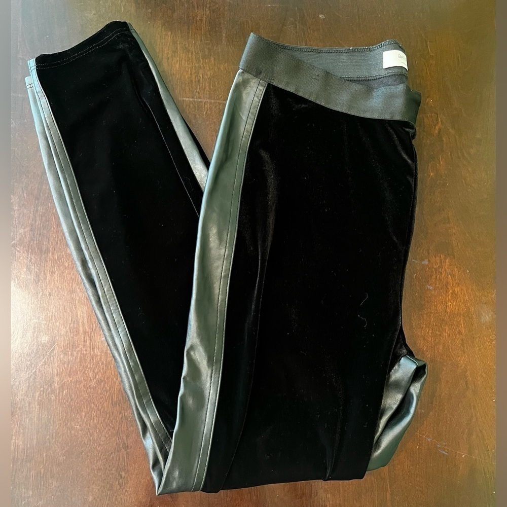 BAILEY 44 Olivia Velvet & Faux Leather Ankle Pants In Black - Picture 6 of 9